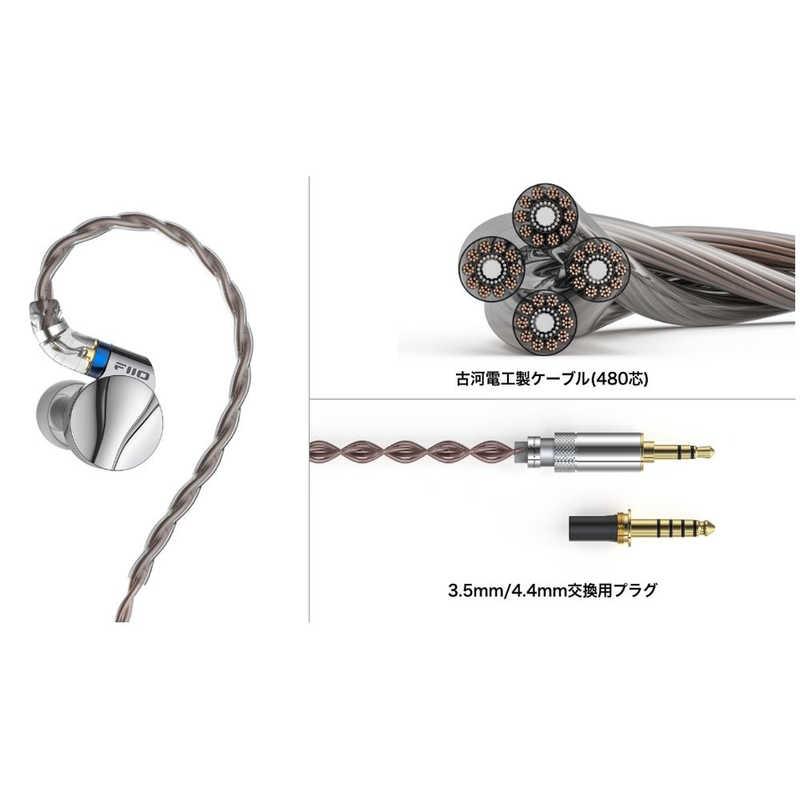 FIIO インイヤーモニター型イヤホン Silver FIO-IEM-FD15-Sの画像
