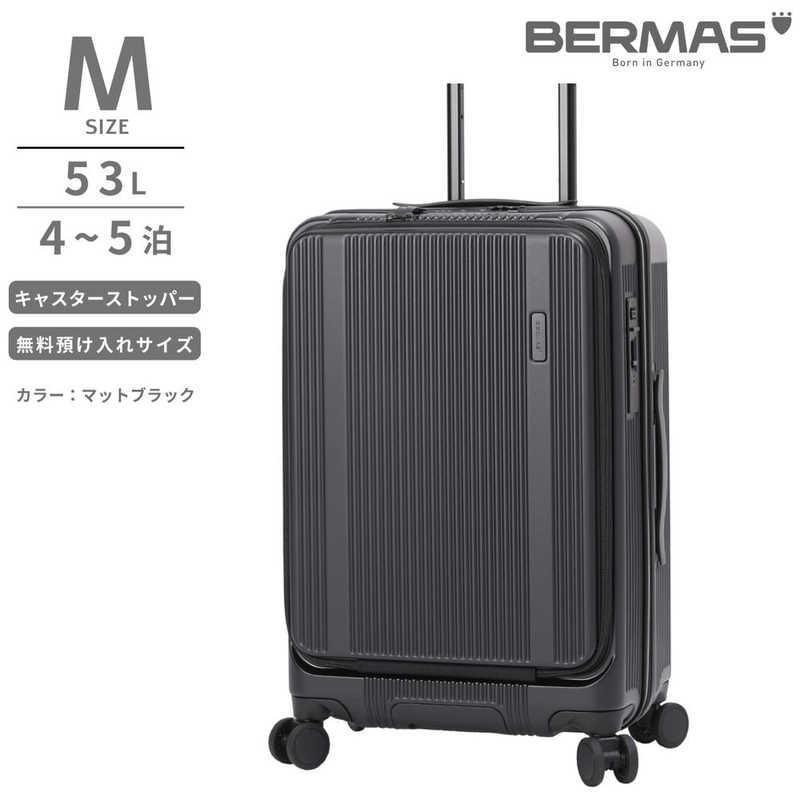 BERMAS 静音キャスター ストッパー付 フロントオープンキャリー 無料
