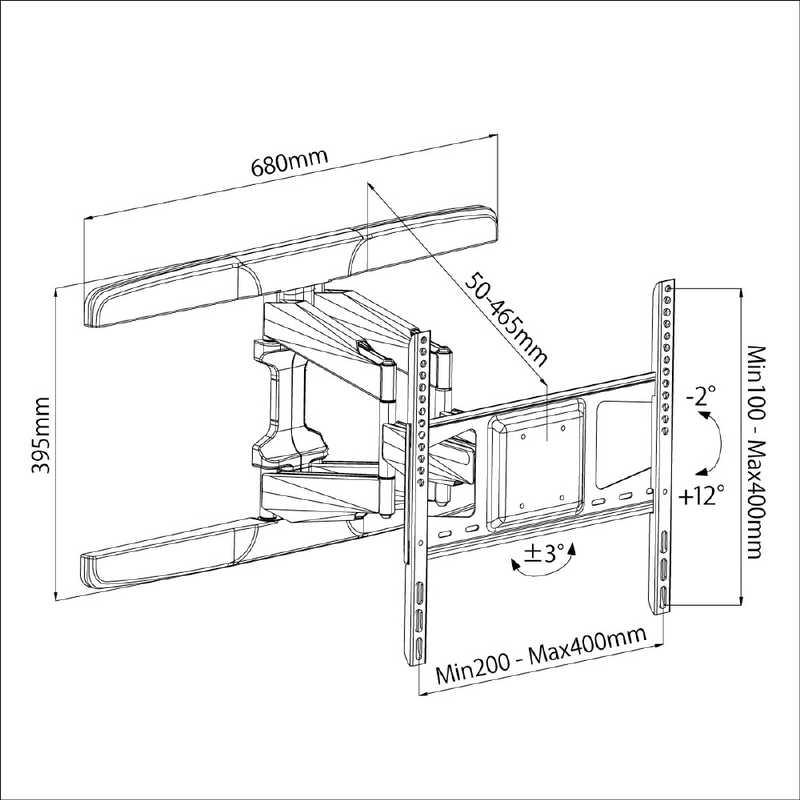 スタープラチナ スタープラチナ テレビ壁掛け金具 37-65インチ スタープラチナ スタープラチナ テレビ壁掛け金具 37-65インチ