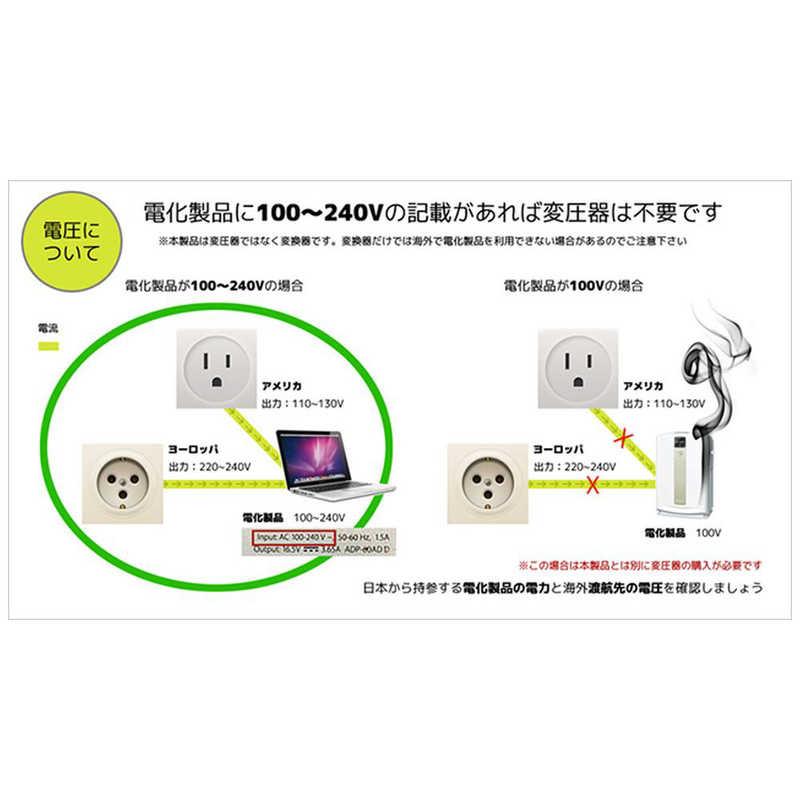 ロジック　海外用コンセント変換アダプター USB2ポート (海外専用)　LG-OP022｜y-kojima｜05