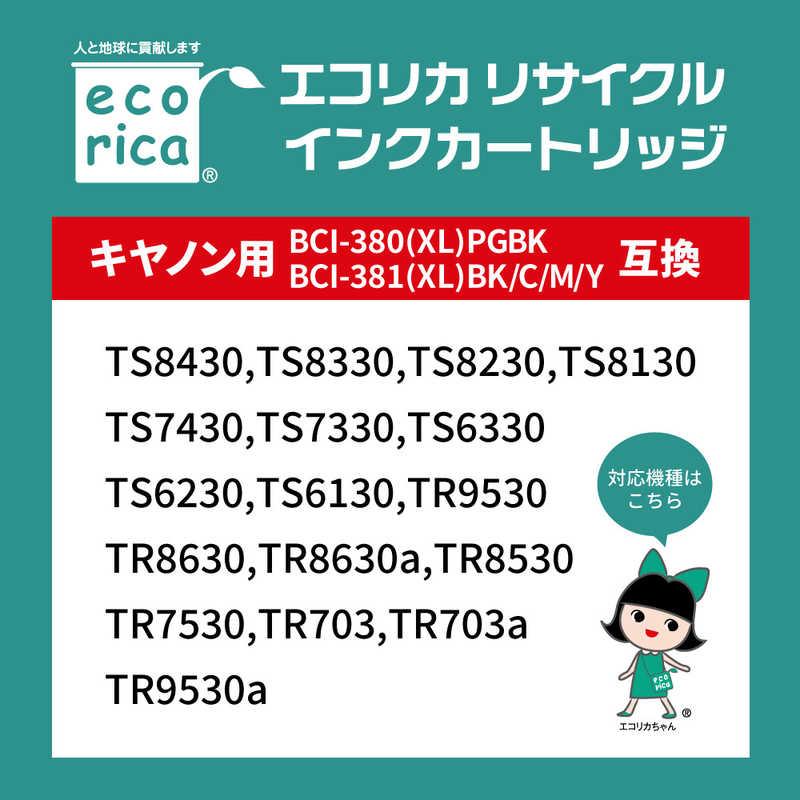 エコリカ　互換リサイクルインクカートリッジ [キヤノン BCI-381+380/5MP] 5色パック 　ECI-C381-5P |  | 01