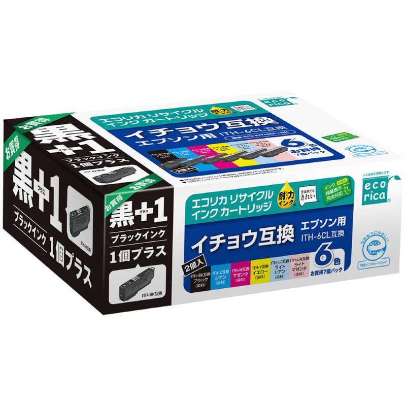 エコリカ　互換プリンターインク［エプソン ITH−6CL＋ITH−BK互換］　ECI-EITH6P+BK | 