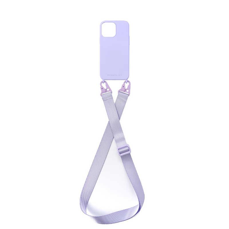 Apple iPhone 14 ラベンダー ROA iPhone 14 Pro 6.1インチ バンドネックストラップ付きシリコン
