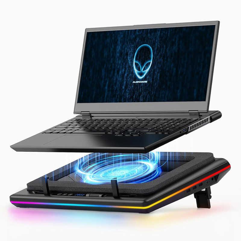 llano ノートパソコン 冷却パッド RGBライト搭載 V12RGB-BK 黒 LLANO ノートパソコン 冷却パッドRGB ブラック V12RGB-BK : コジマ