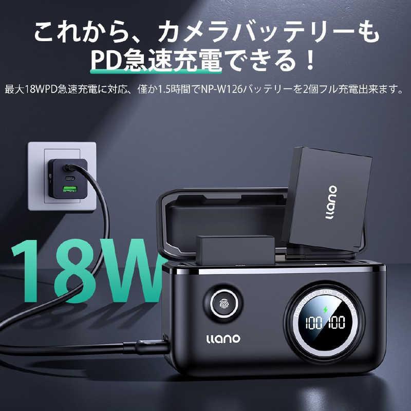 LLANO デュアルカメラバッテリー急速充電器 NP-W126/W126S用
