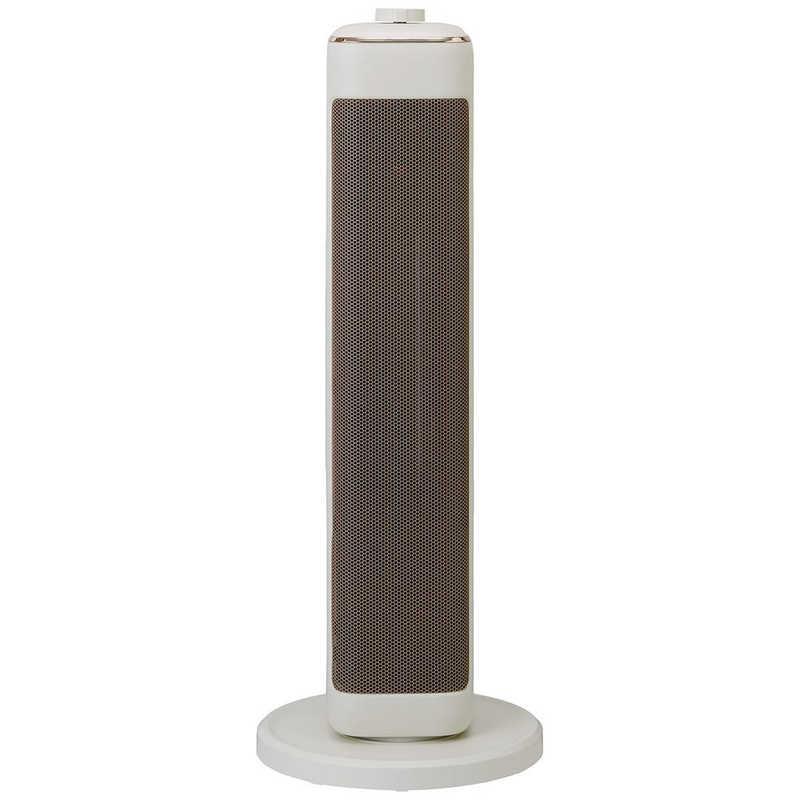 シィーネット タワーファンヒーター 1200W 首振り機能 ホワイト