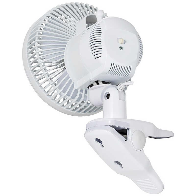 シィーネット 17cm左右首振りクリップ扇風機 ホワイト CLMS170WH