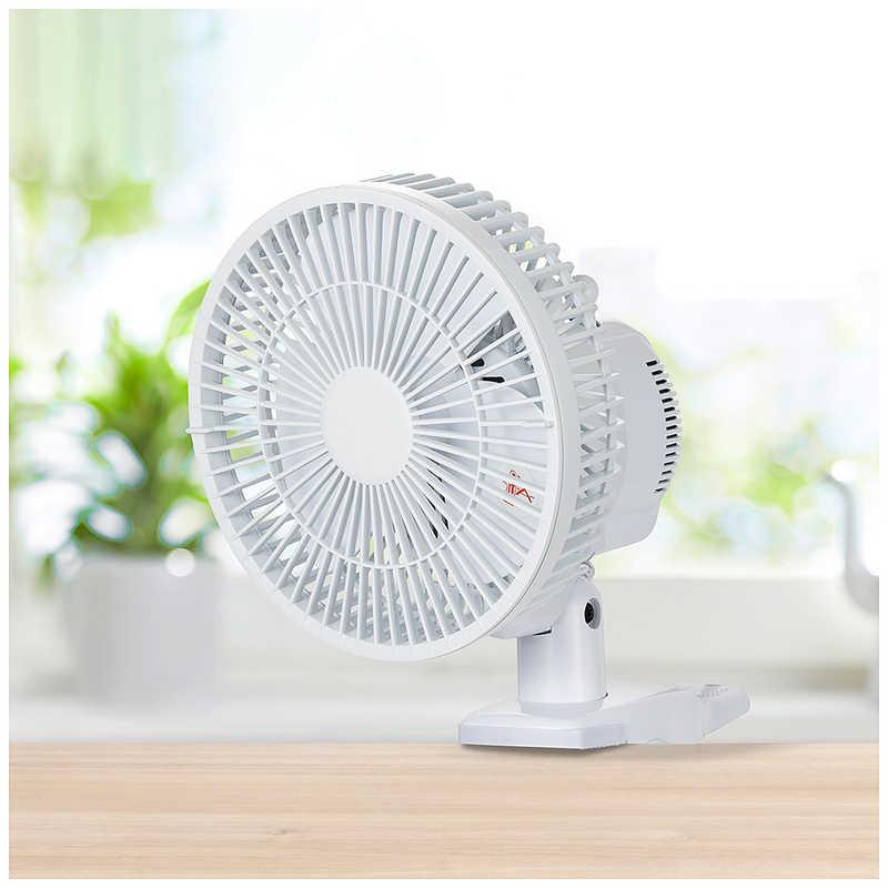 シィーネット 17cm左右首振りクリップ扇風機 ホワイト CLMS170WH