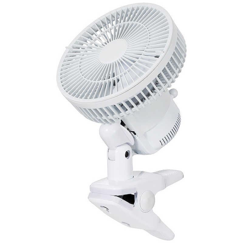 シィーネット 17cm左右首振りクリップ扇風機 ホワイト CLMS170WH