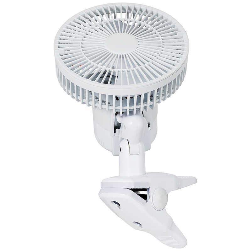 シィーネット 17cm左右首振りクリップ扇風機 ホワイト CLMS170WH