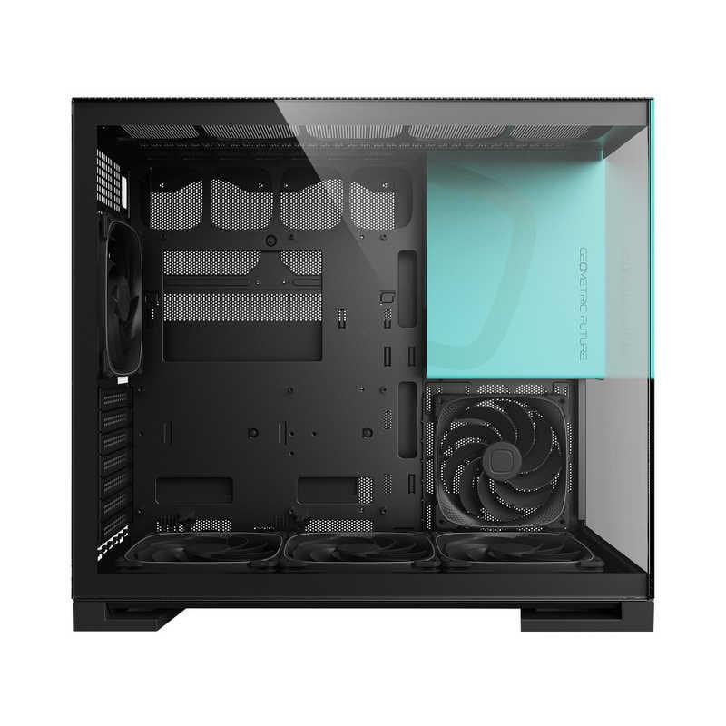 GEOMETRICFUTURE　PCケース ［ATX / Micro ATX / Extended ATX / Mini-ITX］ Model 5 Plus ブラック/ターコイズブルー　GF-M5-BB PLUS_4