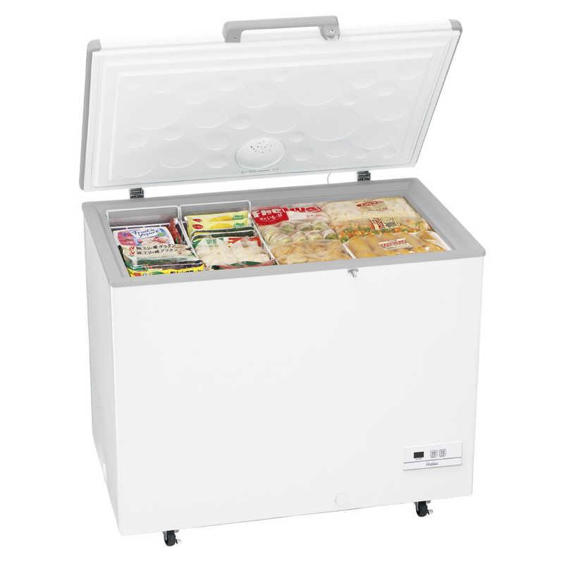 ハイアール 冷凍庫 1ドア 319L 上開き キャスター付き 直冷式 幅106cm ホワイト JF-MNC319B(W)（標準設置無料）の画像