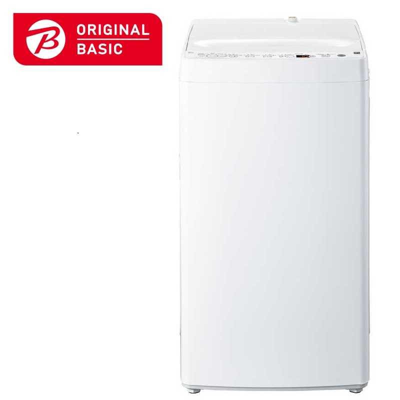 ORIGINALBASIC 全自動洗濯機 洗濯5.0kg ホワイト BW-50A-W（標準設置 