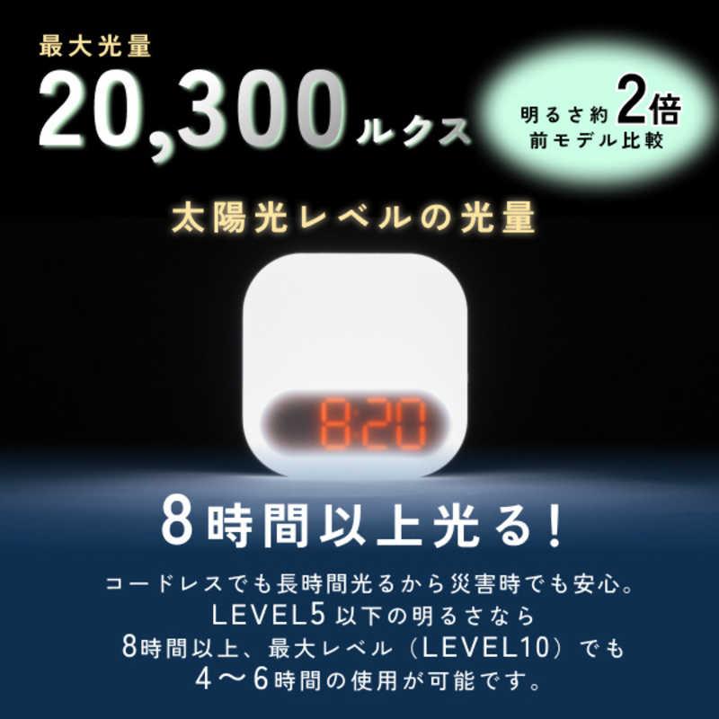 GDT　目覚まし時計 光振動 デジタル ヒカリデ ホワイト　COC-012WT_5