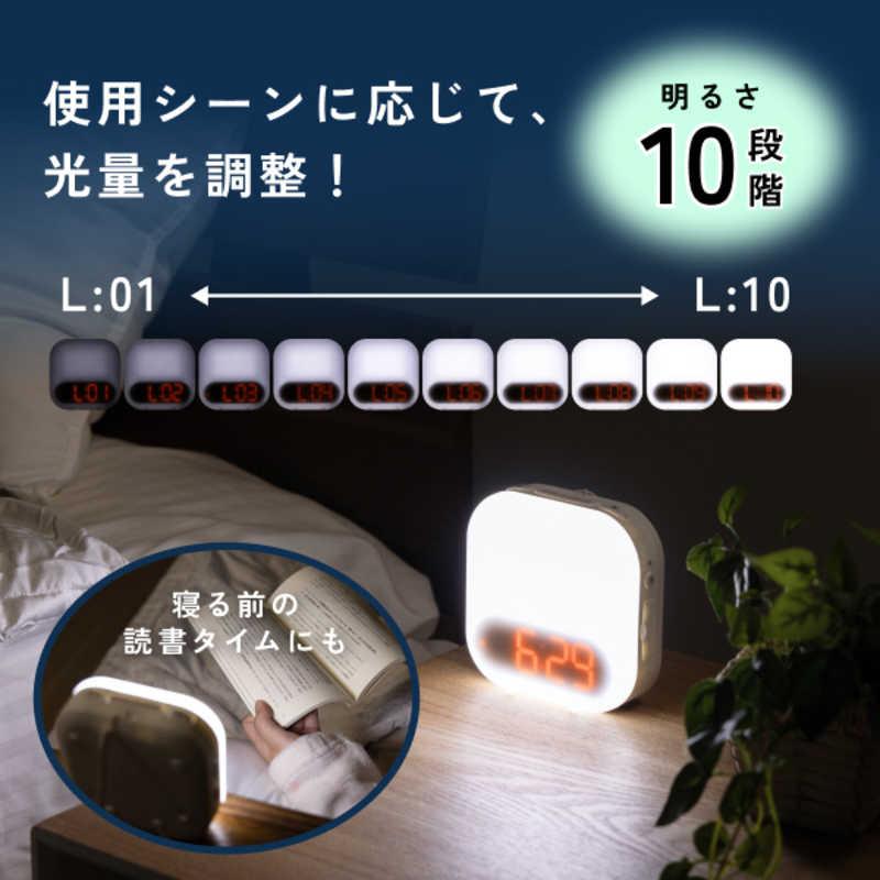 GDT　目覚まし時計 光振動 デジタル ヒカリデ ホワイト　COC-012WT_6