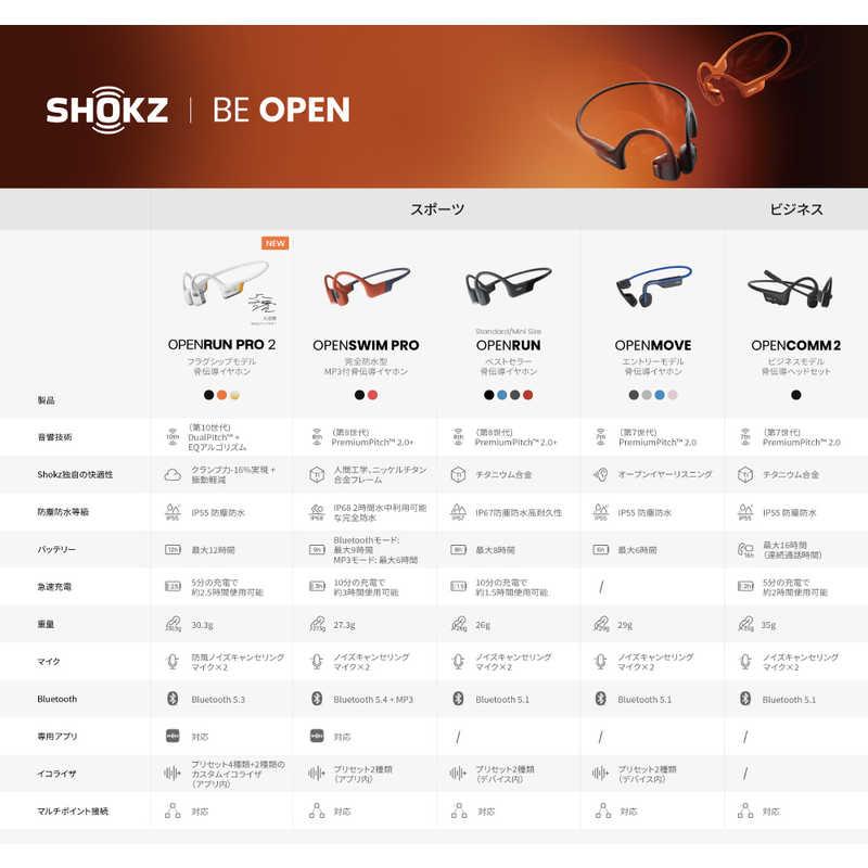 SHOKZ 骨伝導イヤホン OpenRun Pro 2 [ ワイヤレス ( ネックバンド