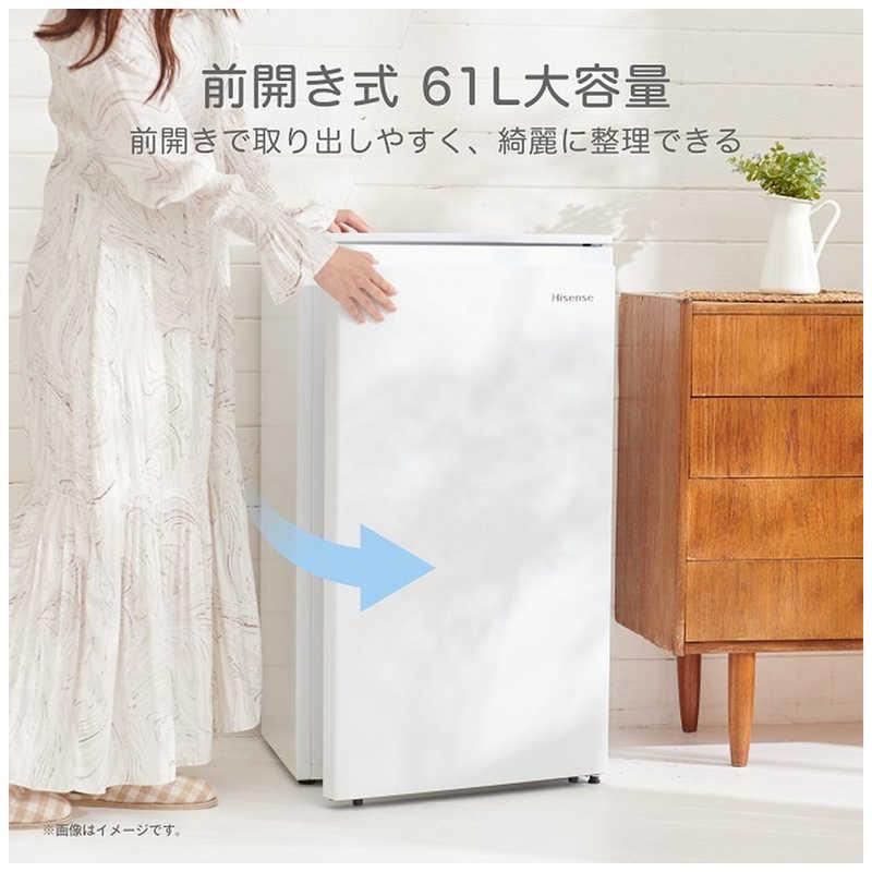 ハイセンス　冷凍庫 1ドア 61L 右開き 小型 コンパクト 直冷式 幅48cm ホワイト　HF-A60JW（標準設置無料）の画像