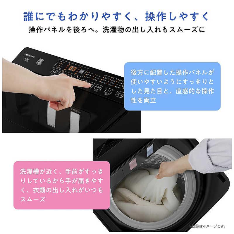 ハイセンス 全自動洗濯機 洗濯5.5kg 自動投入 ブラック HW-G55XL-B