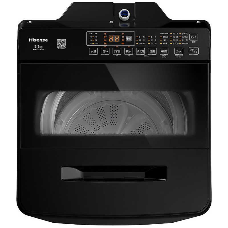 ハイセンス 全自動洗濯機 ［洗濯5.5kg / 簡易乾燥(送風機能) 上開き