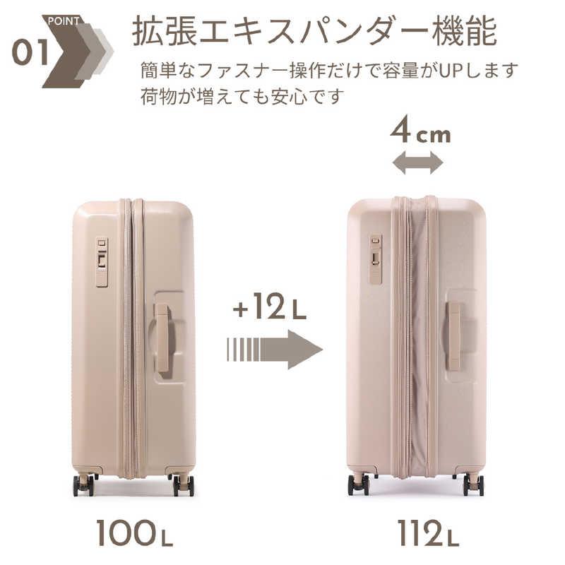 GRAND+ グランプラス 旅行バッグ 押しひろげる役立つこと付き添い人 静音キャスター K2うち切り L大きさ 一時滞在標準尺度：1週以上 [TSA鍵を掛ける積み上げる / 100L] 黒いこと K2BL-01