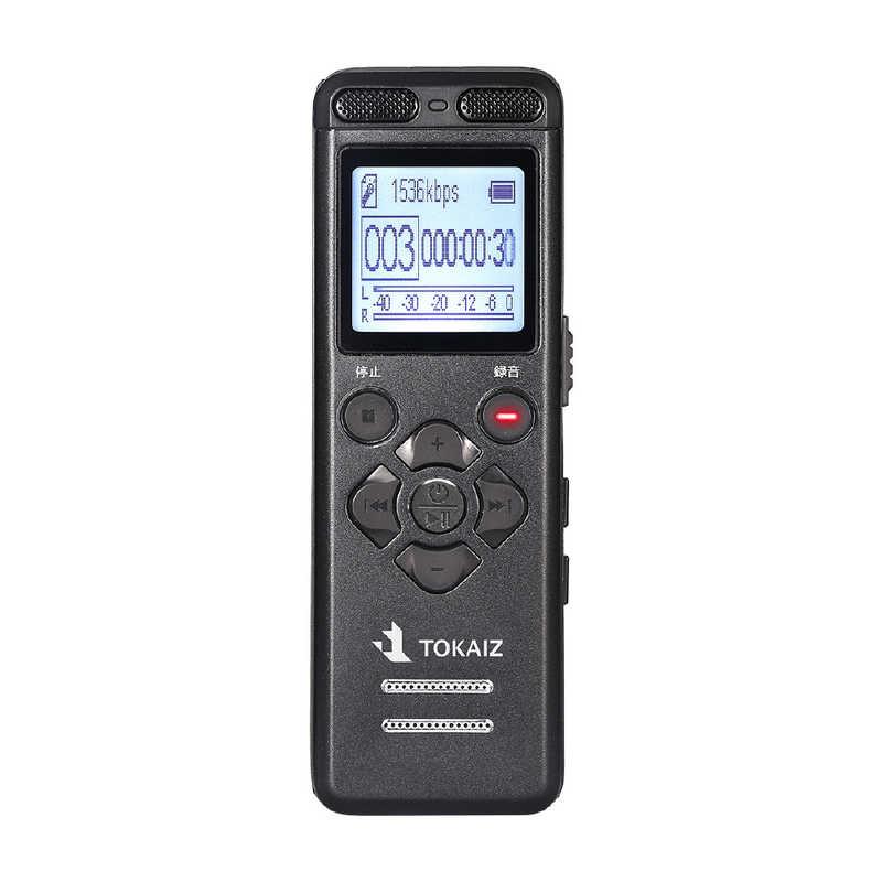 TOKAIZ　ボイスレコーダー 小型 高性能 16GB大容量 34時間連続録音 内蔵スピーカー 最大128GB対応 ［16GB］ ブラック　TIC-V36（Yahoo!・コジマYahoo!店）
