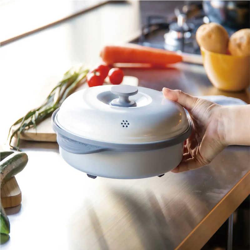 CBジャパン COPAN レンジグリル深型 蒸し皿付き グレー 87355 : コジマ