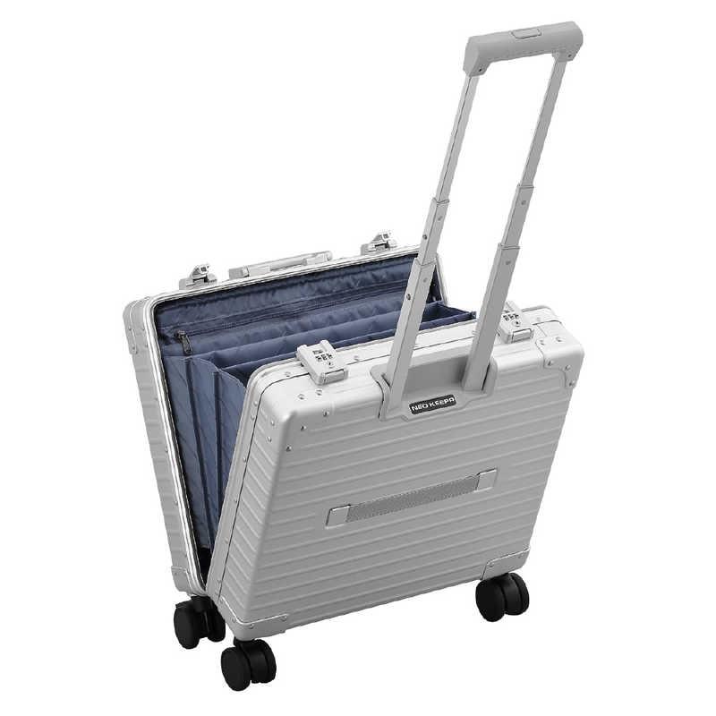 ネオキーパー　アルミスーツケース アコーディオンパーテーション SSサイズ 機内持ち込み (25L) NEOKEEPR ［TSAロック搭載］ シルバー　A25VF-2 SVの画像