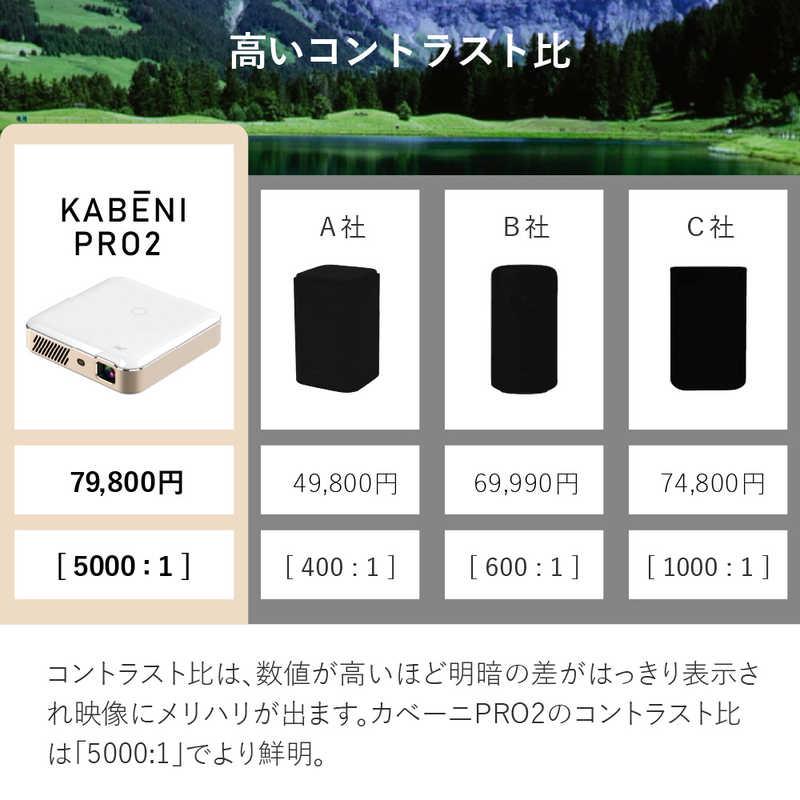 UENOMONO　フルHDモバイルプロジェクター カベーニプロ2 シャンパンゴールド　UM-0005の画像
