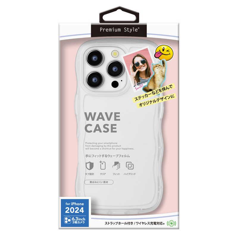 PGA iPhone 16 Pro(6.3インチ) ウェーブケース Premium Style クリア