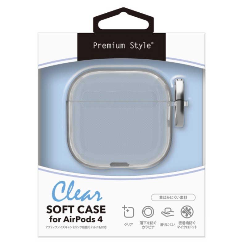 PGA AirPods 第4世代用 ソフトケース Premium Style クリア PGAP4TP1CL