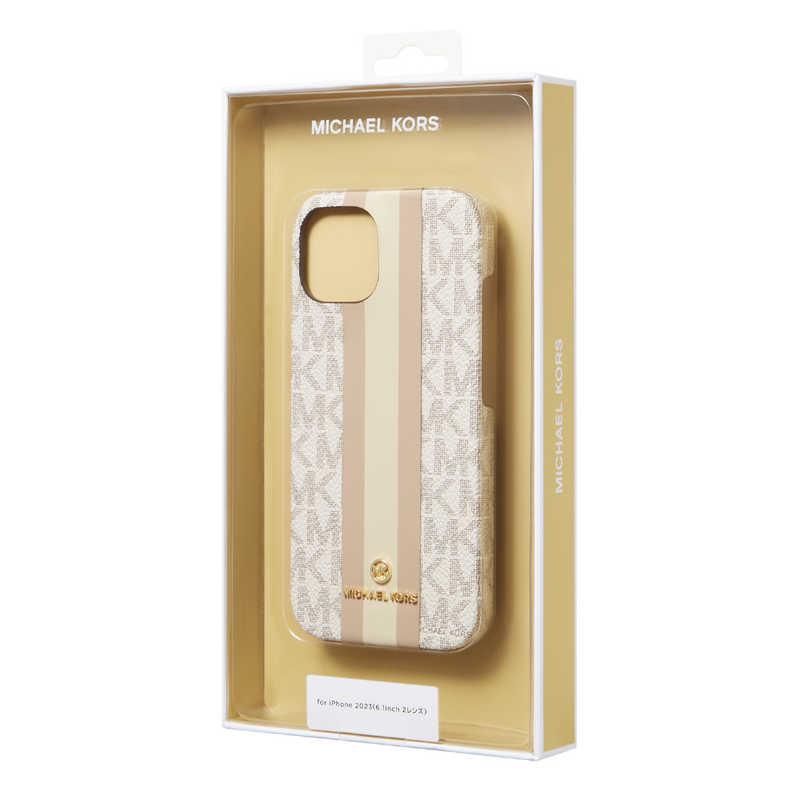 マイケルコース Slim Wrap Case Stripe MagSafe iPhone 15 MICHAEL