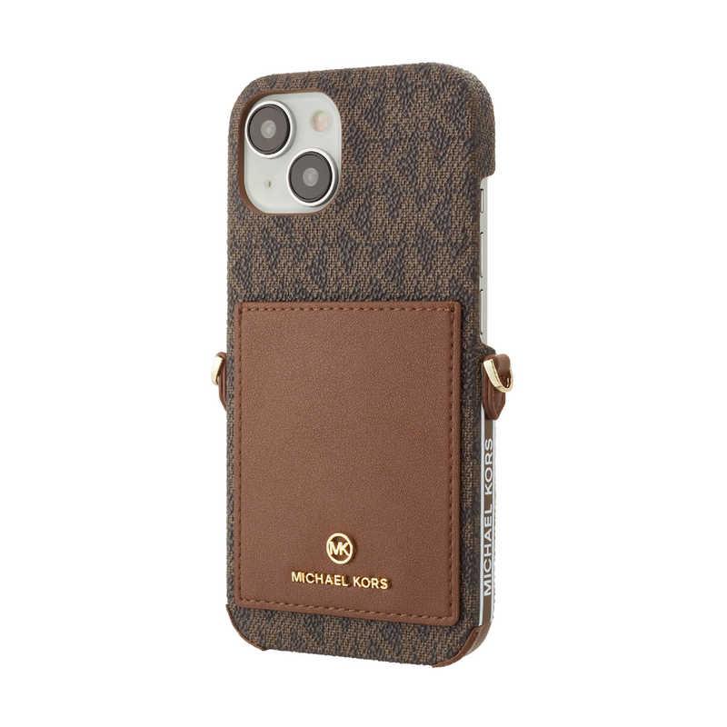 マイケルコース Wrap Case Pocket with Strap iPhone 15 MICHAEL KORS