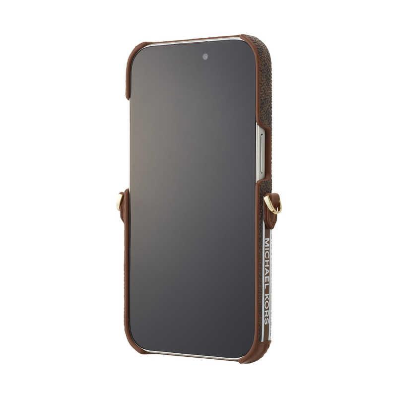 マイケルコース Wrap Case Pocket with Strap iPhone 15 MICHAEL KORS