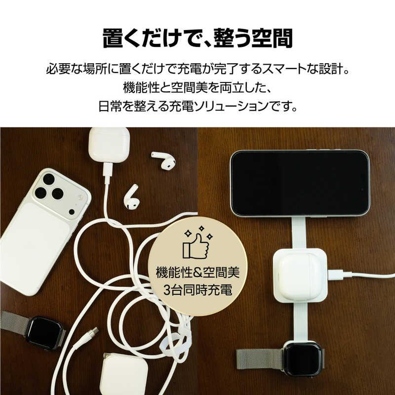 SUNEAST Qi2 25W 3in1ワイヤレス充電器 折りたたみ式 3台同時充電可能