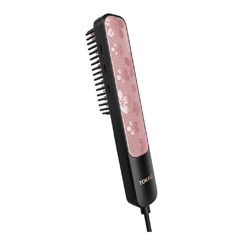 マイナスイオン ストレートブラシ TOKAIZ ヒートブラシ ストレート ヘアアイロン 国内・海外対応 2億