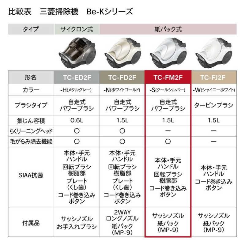 三菱 MITSUBISHI キャニスター掃除機 Be-K ビケイ 紙パック式 クール