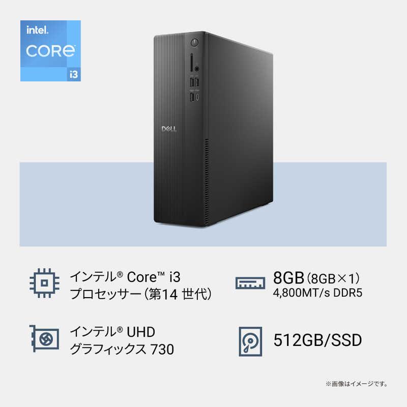 DELL　デル　スリム ECS1250 ［モニター無し / Win11 Home / intel Core i3 / メモリ8GB / SSD512GB / 2026年春モデル］ ブラック　SD20-GHM3の画像