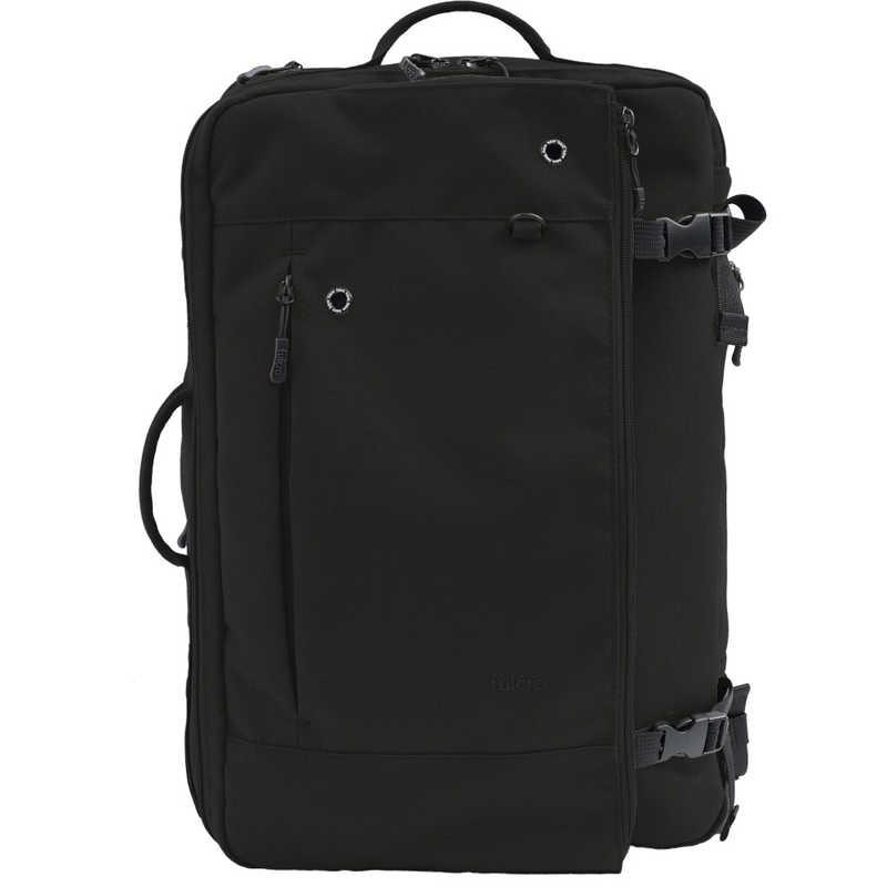 FULCRO　カジュアルリュック PC対応 15インチ A4 19L 拡張時25L 撥水 ブラック　fma-0043-BK