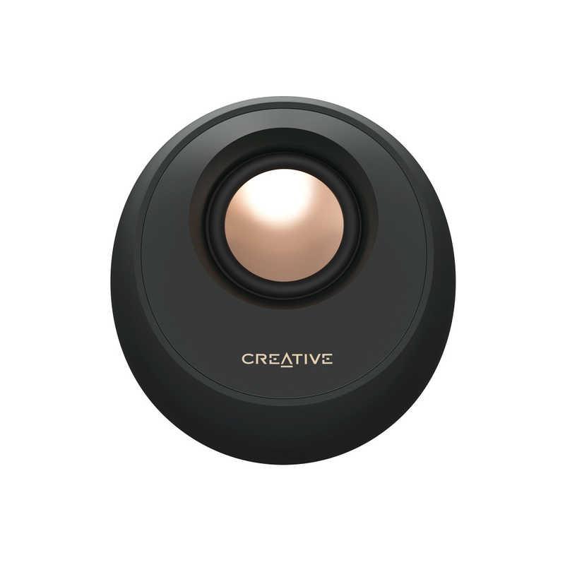 クリエイティブメディア　PCスピーカー Bluetooth＋3.5mm接続 / USB-C＋USB-A電源 Pebble Pro ［USB電源 / 2.0ch］　SP-PBLPRO-BKAの画像
