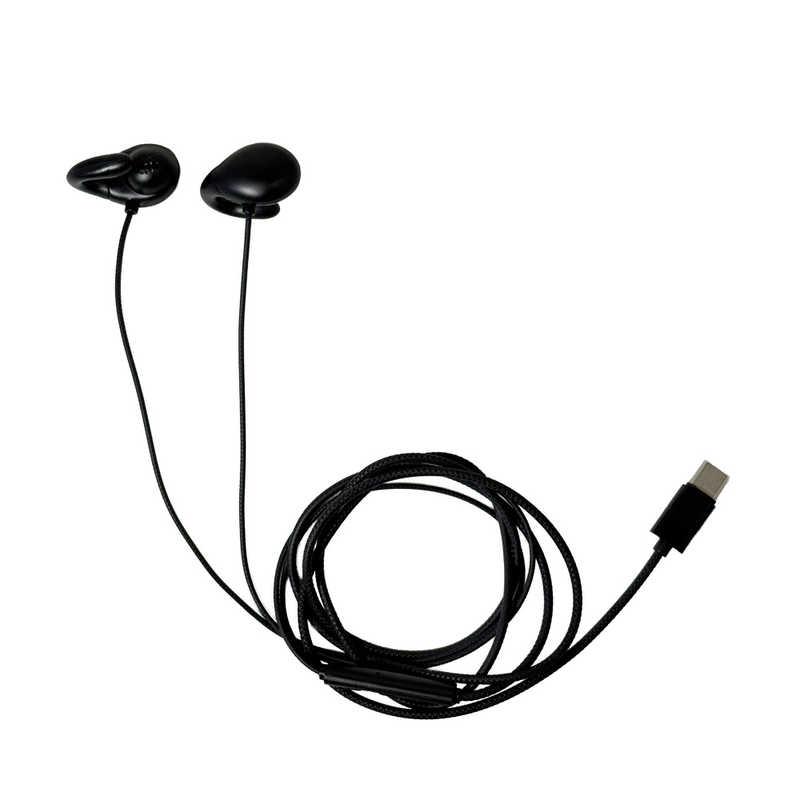 クオリティトラストジャパン Type-C有線 イヤカフ型イヤホン ブラック