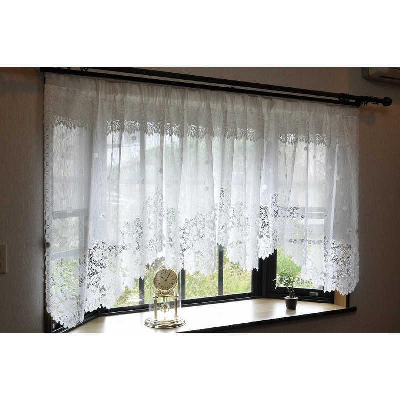 HACHIYA　パイルレースデザインカーテン(幅300×丈85cm)　