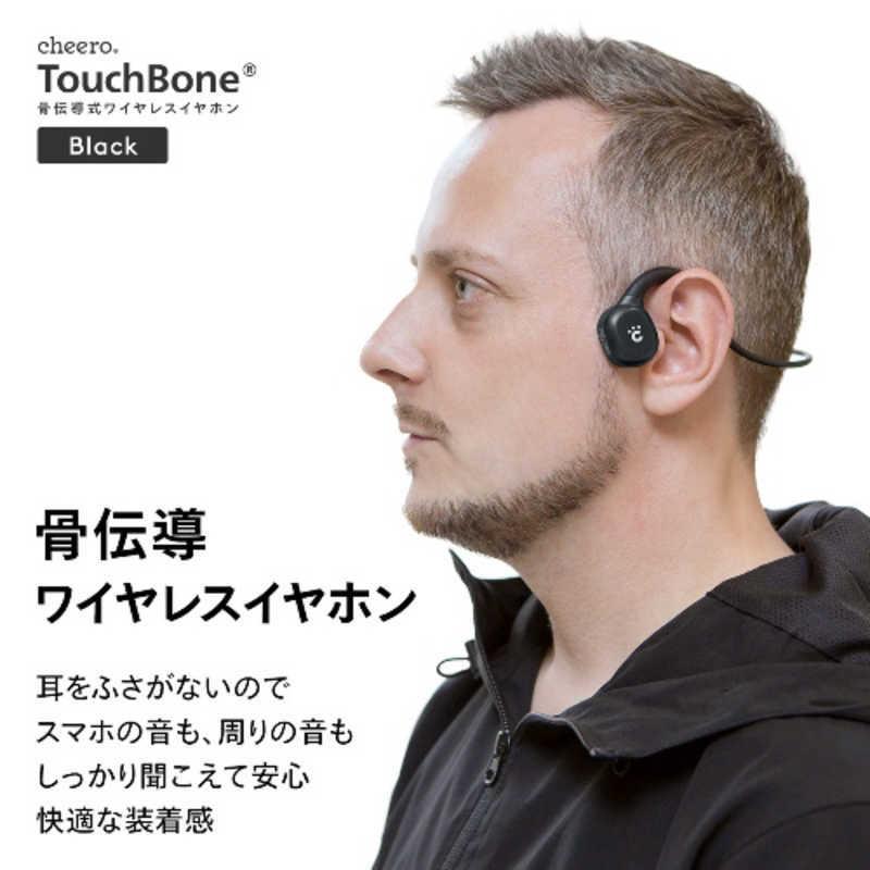CHEERO　骨伝導 ワイヤレスイヤホン マイク対応 ブラック TouchBone　CHE-628-BK｜y-kojima｜04