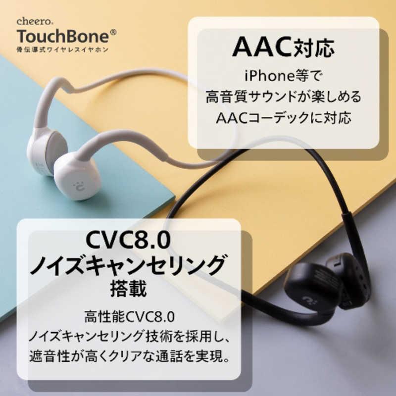 CHEERO　骨伝導 ワイヤレスイヤホン マイク対応 ブラック TouchBone　CHE-628-BK｜y-kojima｜07