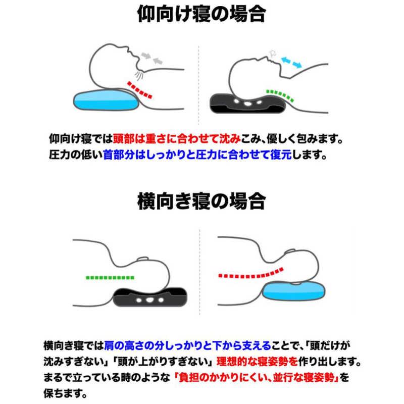 ウェザリージャパン 活性炭配合 3D立体無重力枕 「炭眠(Lサイズ