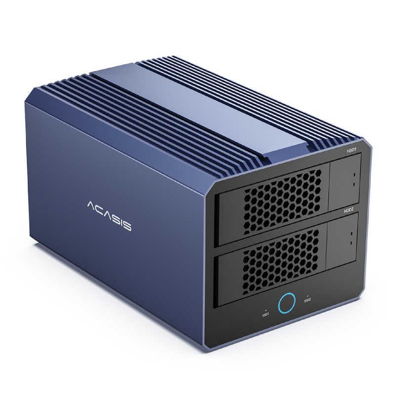 ACASIS HDD/SSDケース USB-C＋USB-A接続 4(2＋2)Bay