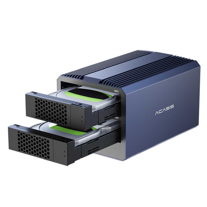 ACASIS HDD/SSDケース USB-C＋USB-A接続 4(2＋2)Bay