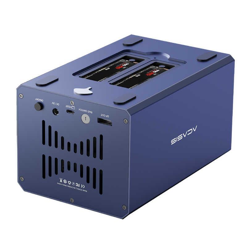 ACASIS HDD/SSDケース USB-C＋USB-A接続 4(2＋2)Bay