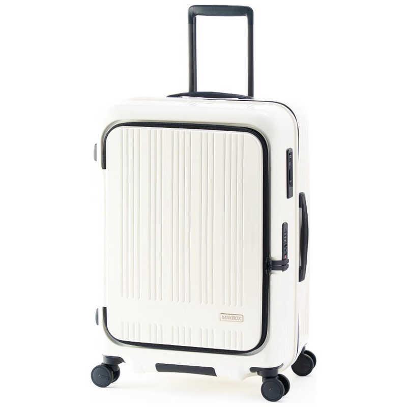 A.L.I　ハードキャリー MAXBOX 横開きフロントオープン パステルアイボリー [TSAロック搭載 /70(+8)L]　MX-8011-24W パステルアイボリー A.L.I ハードキャリー MAXBOX 横開きフロントオープン パステル