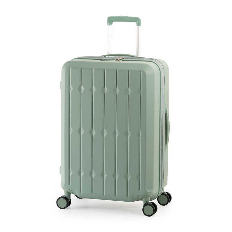 A.L.I　スーツケース ジッパータイプ 宿泊目安：4〜6日間 66L ドリンクホルダー付き ダブルキャスター アッシュミントグリーン　ALI-6030SD-24W A.L.I スーツケース ジッパータイプ 宿泊目安：4〜6日間 66L ドリンク
