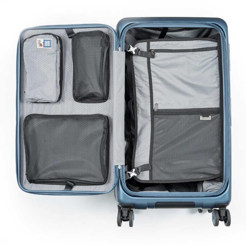 A.L.I　スーツケース ジッパータイプ 宿泊目安：7〜9日間 099L 日本製 横開きフロントオープン ［TSAロック搭載］ 緑灰　MX-8011RVTL-28の画像